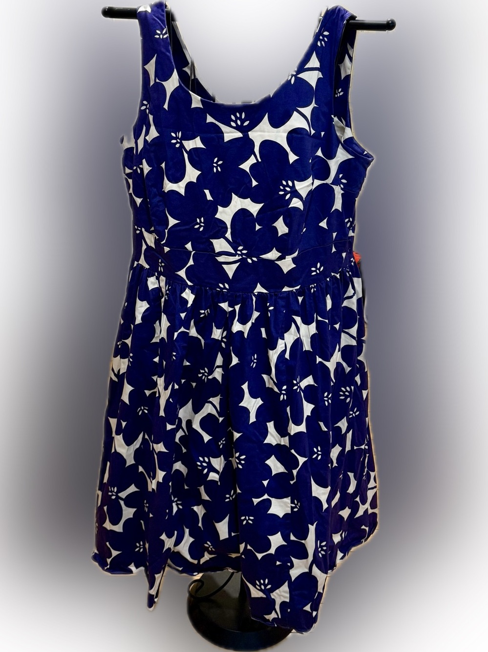 Boden Navy and White Floral Dress